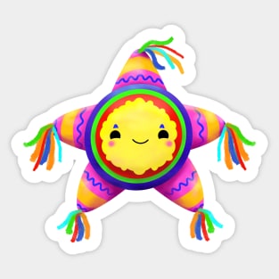 Cute Chibi Kawaii Piñata Feliz Cumpleanos Sticker